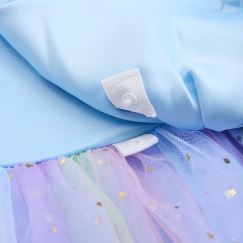 Hopscotch Girls Butterfly Applique Gown in Blue Color for Age (2-3 Years)
