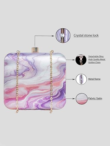 SWISNI Women's Digital Printed Clutches | Stylish Purse with Vibrant Designs, Perfect for Parties, Weddings & Casual Outings