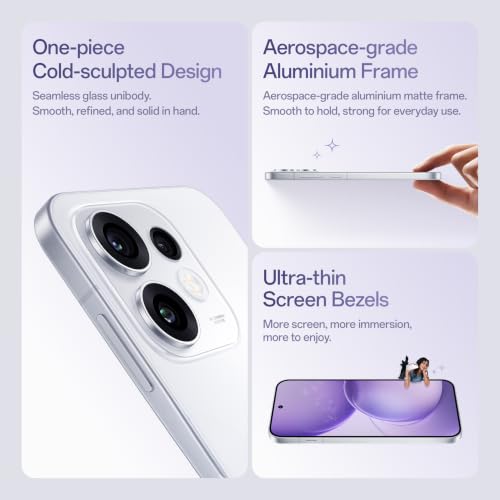 Oppo Reno16 5G (Twilight Violet, 8GB, 256GB) | 50MP 3.5X Telephoto Camera | 4K 60fps HDR Video | AI Remix Collage | Snapdragon 7 Gen 4 | 6700mAh 80W SUPERVOOC | ColorOS 16 | IP69K