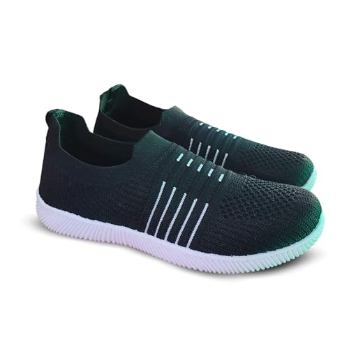 FootStation Women's Trendy Sneakers - Fashionable Comfort for Every Step Alia-3 (Black, UK Footwear Size System, Adult, Women, Numeric, Medium, 4)