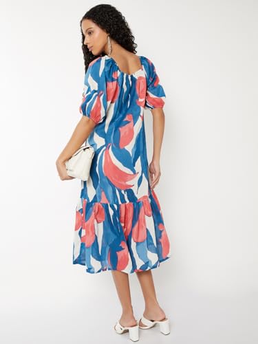 Max Women's Cotton A-Line Below The Knee Dress (NP59003_Multi
