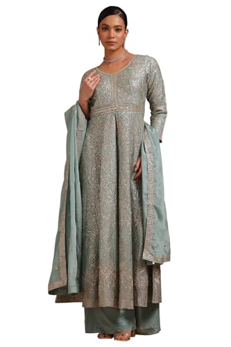 Soch Women's Polyester Salwar Suit (OWS5CD21895_Sea Green