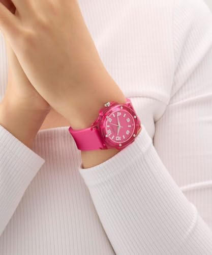 Guess Mini Hype 34 mm Pink Dial Analog Women Watch- GW0880L4