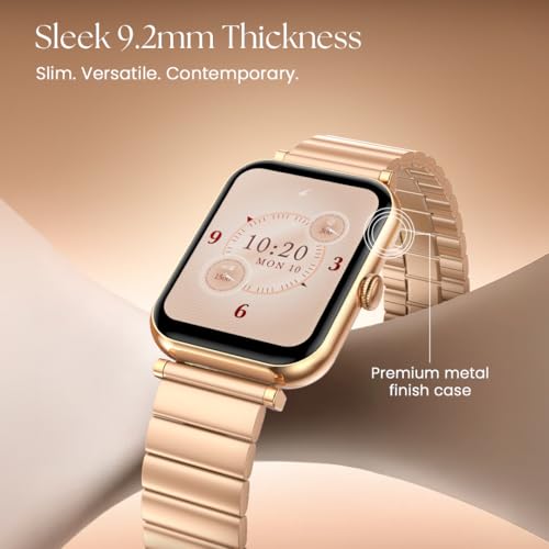Fastrack Noir Charm Women Smart Watch 1.65" inch AMOLED Display,Sleek Design,AI Watchface & AI Chat,Functional Crown,24/7 Health Suite,BT Calling,SpO2,HRM,IP68, Multiple Menu Styles,Games - Black