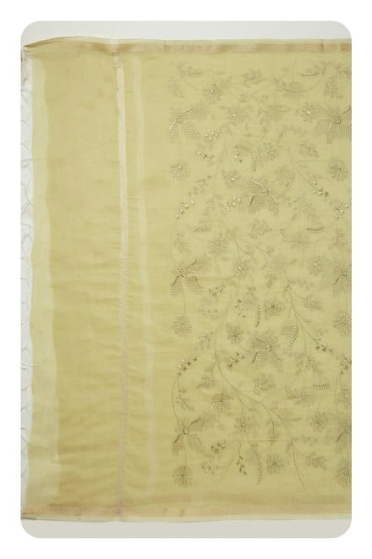 Soch Womens Light Green Polyester Embroidered Dupatta