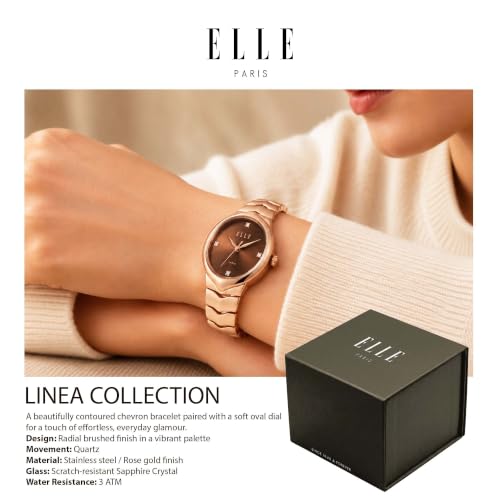 ELLE Women's Watch Linea Brown Round Dial EL-LN-BRN