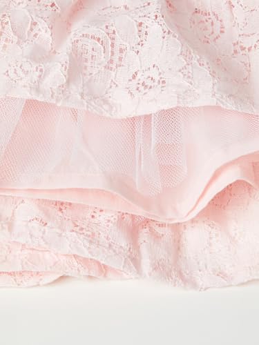 Max Girls Lace Dress with Belt (Pink_3-4 Y)