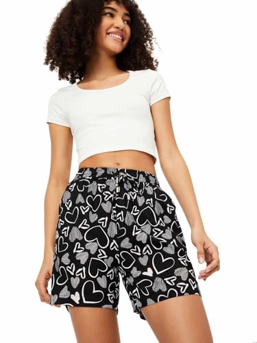 Max Women Printed Shorts (Black_XS)
