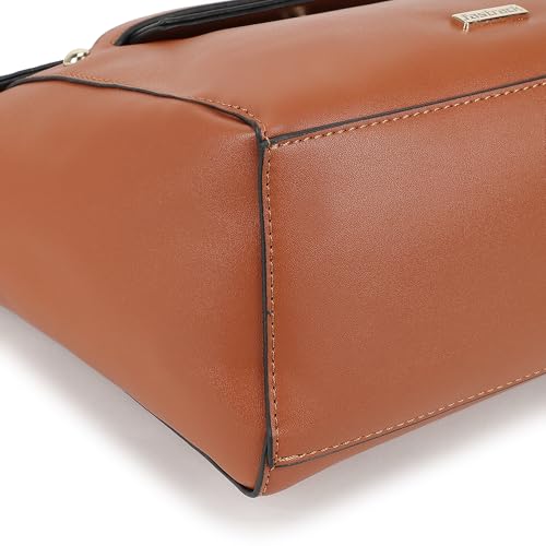 Fastrack Structured Sling Bag For Women | Faux Leather Sling With Detachable and Adjustable Belt | Flap Closure With Magnetic Lock and Handheld Option | Trendy Women Handbags