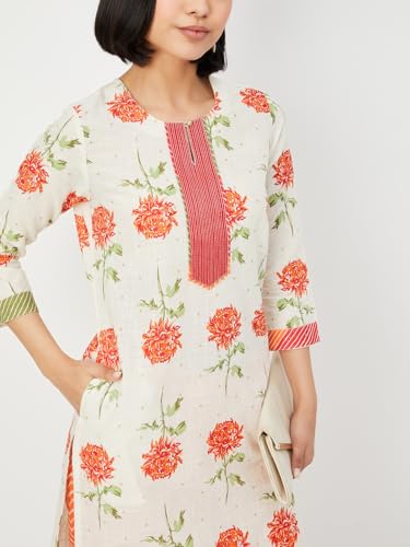 Max Women's Cotton Blend Kurta Set (CTKST54024