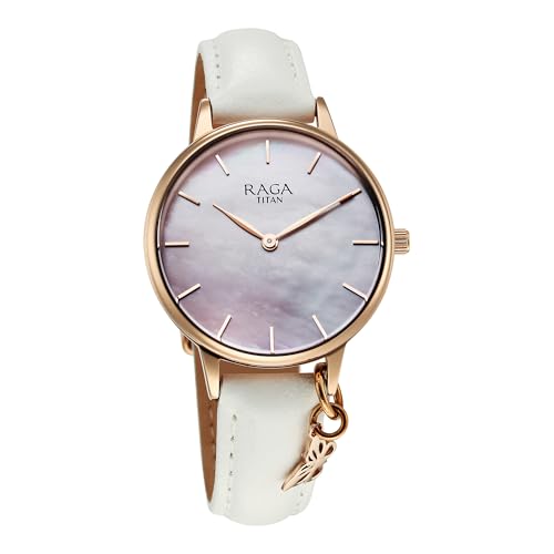 Titan Raga Showstopper 2.0 Quartz Purple MOP Dial Watch for Women-95274WL03