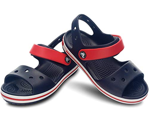 Crocs Unisex Kids Crocband Sandal Kids Croslite Navy/Red Sandal | 5 UK |