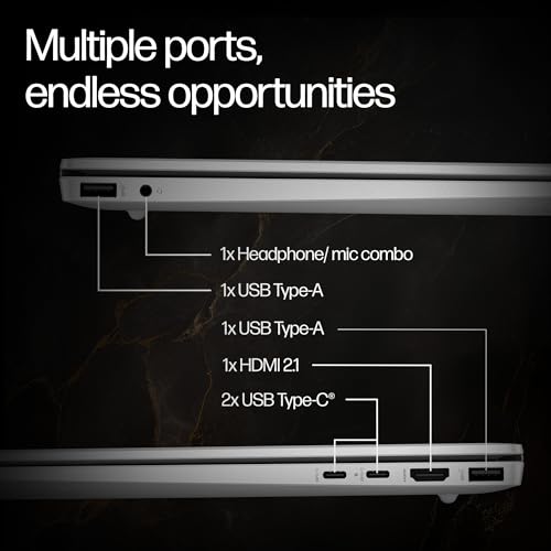 HP OmniBook 5 (Previously Pavilion) 50 Tops, AMD Ryzen AI 7 350 (16GB LPDDR5X, 512GB SSD) WUXGA 2K, Touch, 16''/40.6cm, Win11,Office24, Silver, 1.8kg, ag1048au, Next-Gen AI Copilot+ Laptop