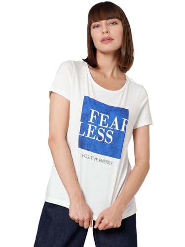 VERO MODA Women Graphic Print Cotton Regular Fit White T-Shirt