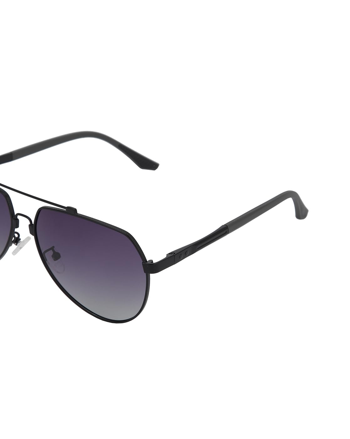 Carlton London Black Toned with Blue Polarised Lens Aviator Sunglass for mens