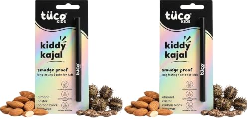 Tuco Kids Matte Kajal for Baby & Kids, Organic, Lead-Free, Castor Oil, 15g (Pack of 2)