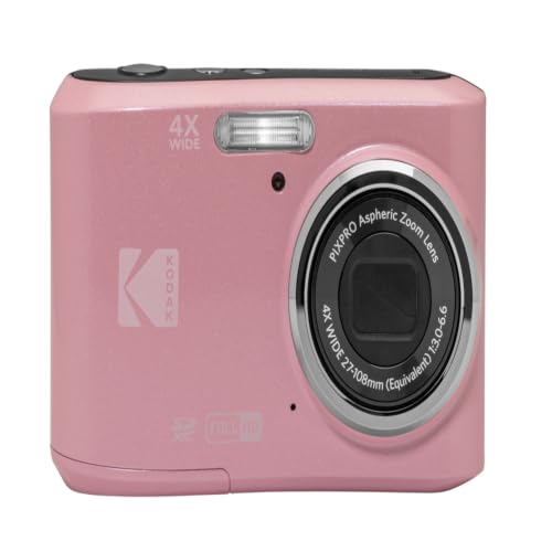 Kodak PIXPRO FZ45 Friendly Zoom 16MP 1080p Full HD Digital Camera with 4X Optical Zoom and 27mm Wide Angle Lens (Pastel Pink)63 GB