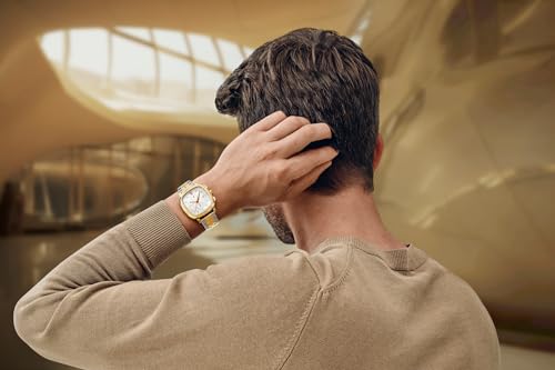 WENGER Vintage Classic Chrono | Swiss-Made Men's Chronograph Wrist Watch | Squircle Case, Quartz, White Dial, 40mm, 50M Water Resistant | Multi-Colour Strap | 01.1933.107