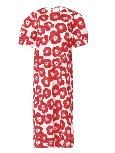Vero Moda Women's Cotton Shift Midi Dress (10297151-Poppy Red_Poppy M)