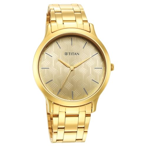 Titan Light Champagne Dial Analog Watch for Men-NR1825YM03