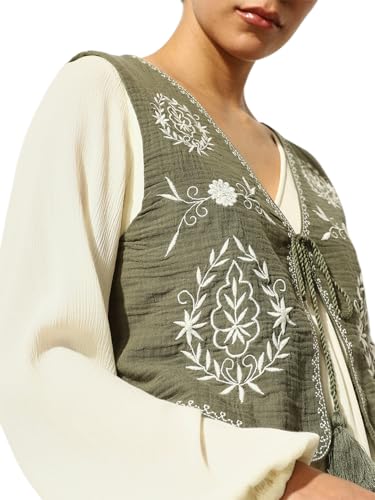 ONLY Women's Fit and Flare White Dress Set