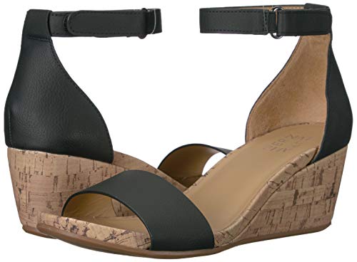 Naturalizer Womens Areda Black Wedge Sandals 8.5 M