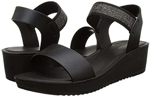 Bata Women's PIX-AW17 Black Sandals - SaumyasStore