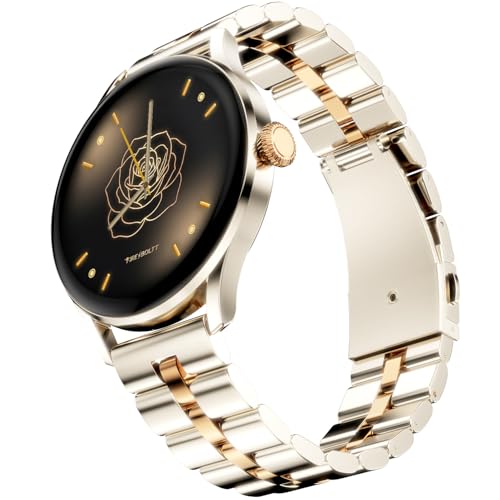 Fire-Boltt Glitz Women Smart Watch with 1.19” AMOLED Display, Bluetooth Calling, Rotating Crown, Always On Display, 1000 Nits Brightness, IP68 Waterproof Ivory Pearl