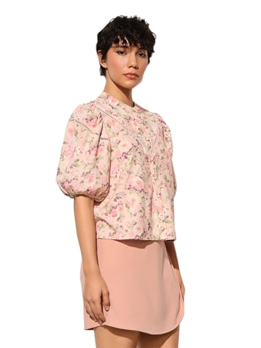 ONLY Women's Regular Fit Pink Top