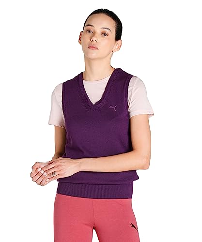 Puma Women's Cotton Sports Knitwear (82864708_Plum_Medium)