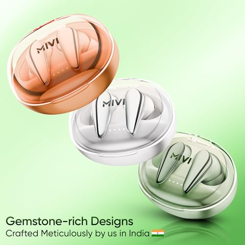 Mivi DuoPods i7 Earbuds - Step into The 3rd Dimension of Sound with 3D Soundstage, High Fidelity Drivers, Advanced Audio Codec for Lossless Audio, etc.