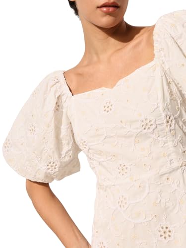 ONLY Women's Fit and Flare White Dress