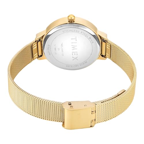 TIMEX Champagne Round Dial Analog Women's Watch - TWEL22401