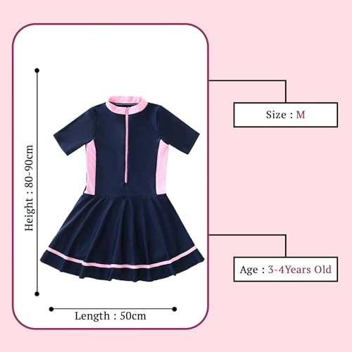 SYGA Cute Swimsuits for Little Princess Baby Girls M-Size Perfect for Girls Age 3-4 Years Old (DarkBlue)