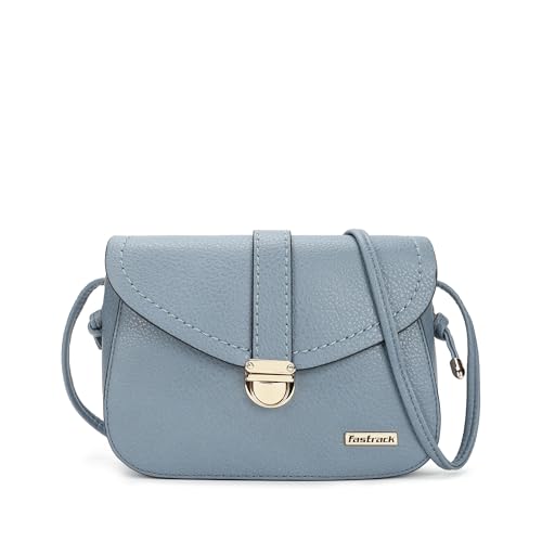 Fastrack BuckleUp Sling | Faux-Leather Women’s Handbag | Blue Bag with Buckle & Zipper Closure | Everyday Casual Carry