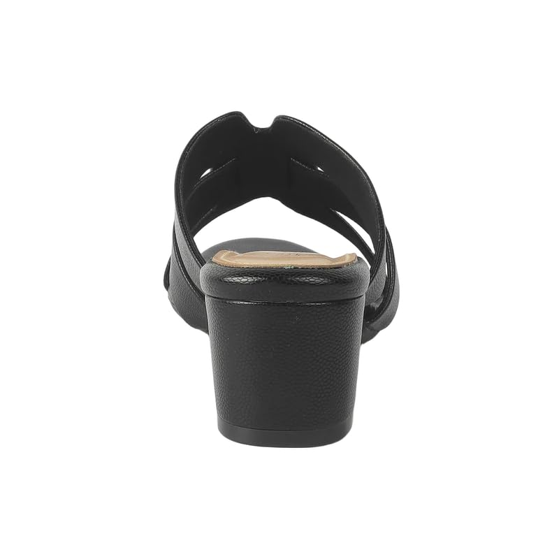 tresmode Tangle Women's Black Dress Block Heel Sandals in Size 4 UK / 37 EU