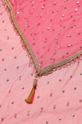Soch Womens Light Green Tissue Embellished Lehenga Choli With Sequins