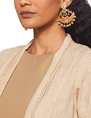 W for Woman Women's Rayon Almond Beige Printed Shrug (22FEW20158-116738 M)