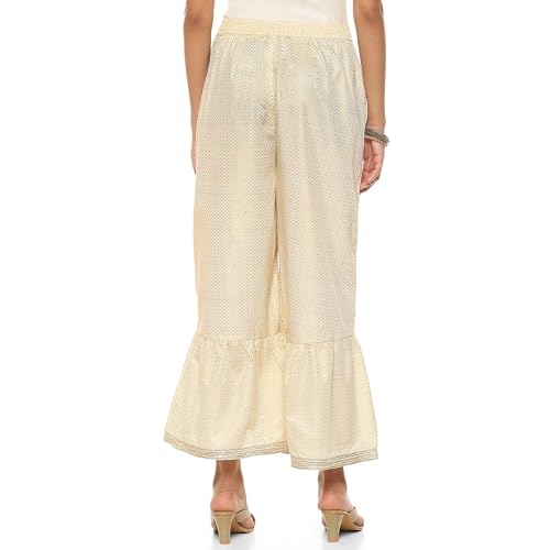 Rangriti Women's Straight Pants (ASRTD18351AW23OWHT_Off White