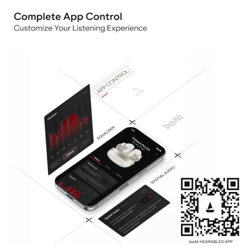 boAt Airdopes Plus 224, Powerful Spatial Audio, 60H Playback, Quad Mics AI-ENx™, 13 mm Drivers, Hearables App, Multipoint Connectivity, Google Fast Pair, Bluetooth v6.0 TWS Earbuds (Matte Black)