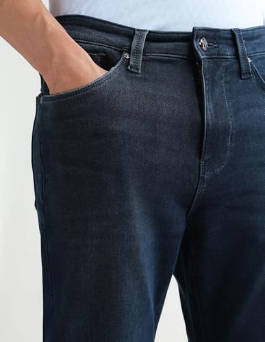 Arrow Newyork Men's Soho Slim Tapered Fit Stone Washed Jeans