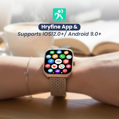 Toreto Eclipz Arc Smartwatch with 1.81" IPS Display, Bluetooth Calling, IP67 Water Resistance, 22mm Silicone Strap, 12-Day Battery, iOS & Android Compatible (Champagne Gold)