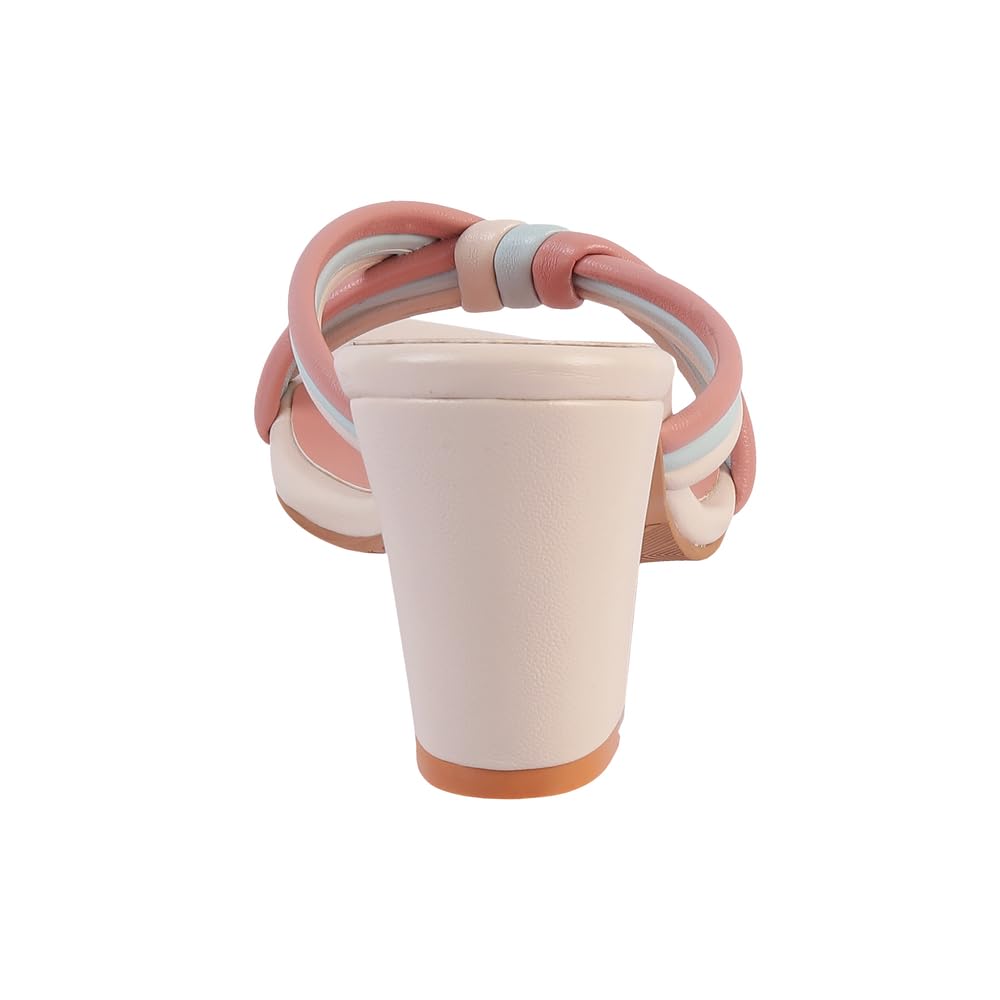 Metro Women Beige Block Heel Fashion Sandal UK/7 EU/40 (40-236)