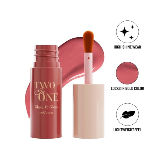 Character Two in One- Glaze & Gloss | Bold Color + High-Shine Lip Gloss | Lightweight, Smudge-Proof & Transfer-Resistant | Non-Sticky, Comfortable Wear | Travel-Friendly & Long-Lasting (CTO401, 4ml)
