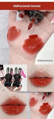 Gege Bear Black Rabbit Lip Gloss for Women – Ultra-Glossy, Hydrating & Lightweight Lip Glaze for a Radiant Pout – Achieve a stunning shine with this non-sticky, nourishing formula that combines the best of lip balm and lipstick (03-SWEET HONEYDEW, 1.8g)