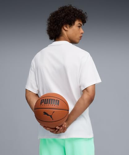 PUMA | Melo Alwayz On Men's Oversized Basketball Tee | White-Silver | L