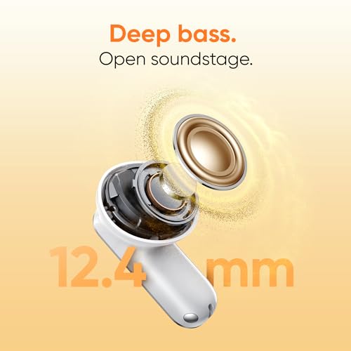 realme Buds T500 Pro TWS Earbuds with 12.4mm Drivers, Upto 50dB ANC,3D Spatial Audio, 56H Playtime, AI ENC, IP55 Rating, and 45ms Low Latency BT 6.1 (Orange Mint)