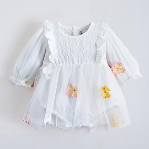 Hopscotch Floral Applique Onesie with Hat (9-12 Months)