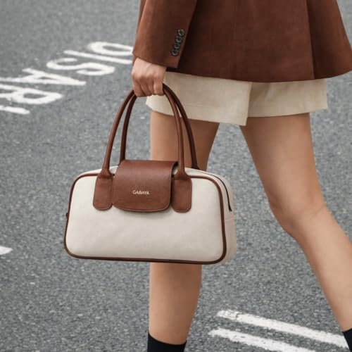 GABAYA Elan Vegan Leather Top Handle Handbag for Women | Structured Elegant Shoulder Bag | Premium Designer Purse for Office, Party & Daily Use