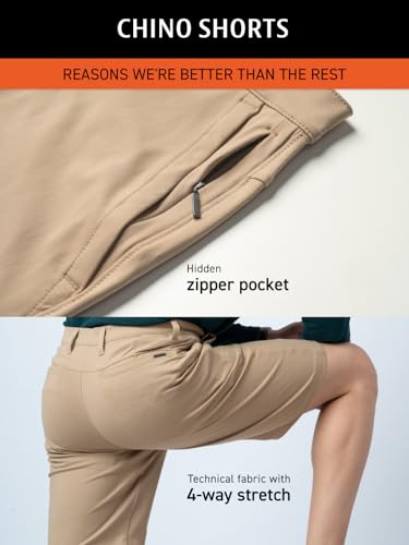 DAMENSCH Men's Chino Shorts (Dam-FSHT-LVB-XXL_Beige_2XL)